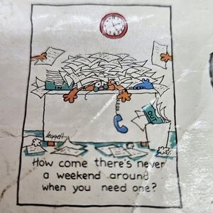 NEW VINTAGE 80s Hallmark Shoebox Greetings Where's the Weekend T-Shirt Large